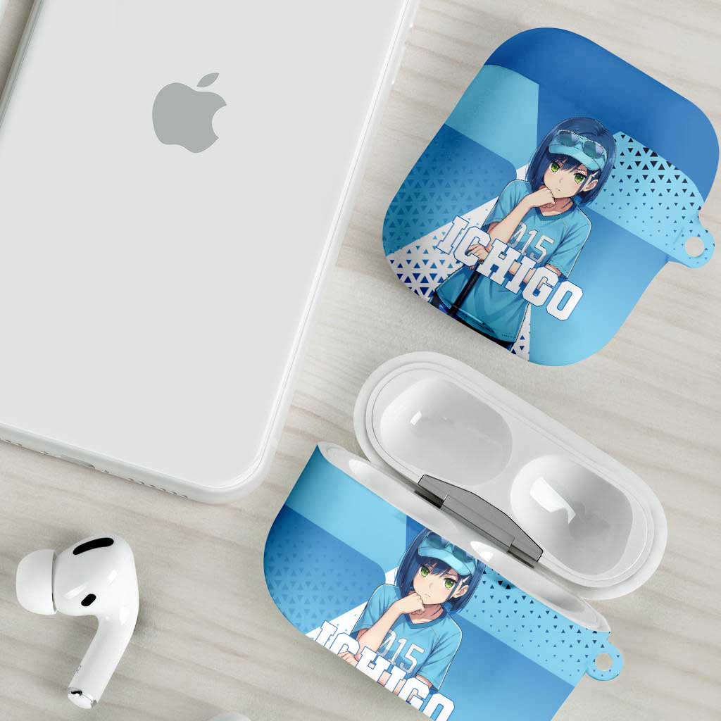 Ichigo AirPods Case Cool Blue Baseball Anime Style