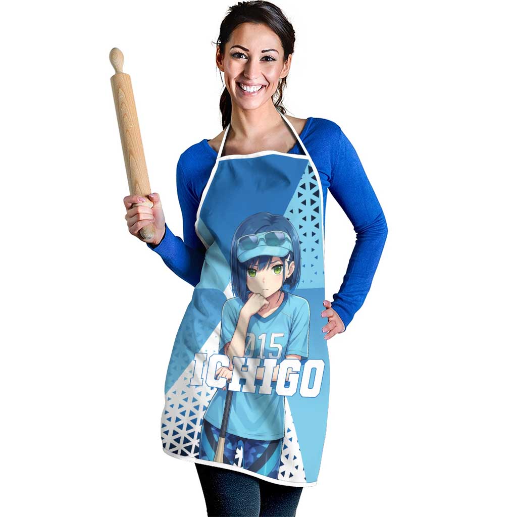 Ichigo Apron Cool Blue Baseball Anime Style