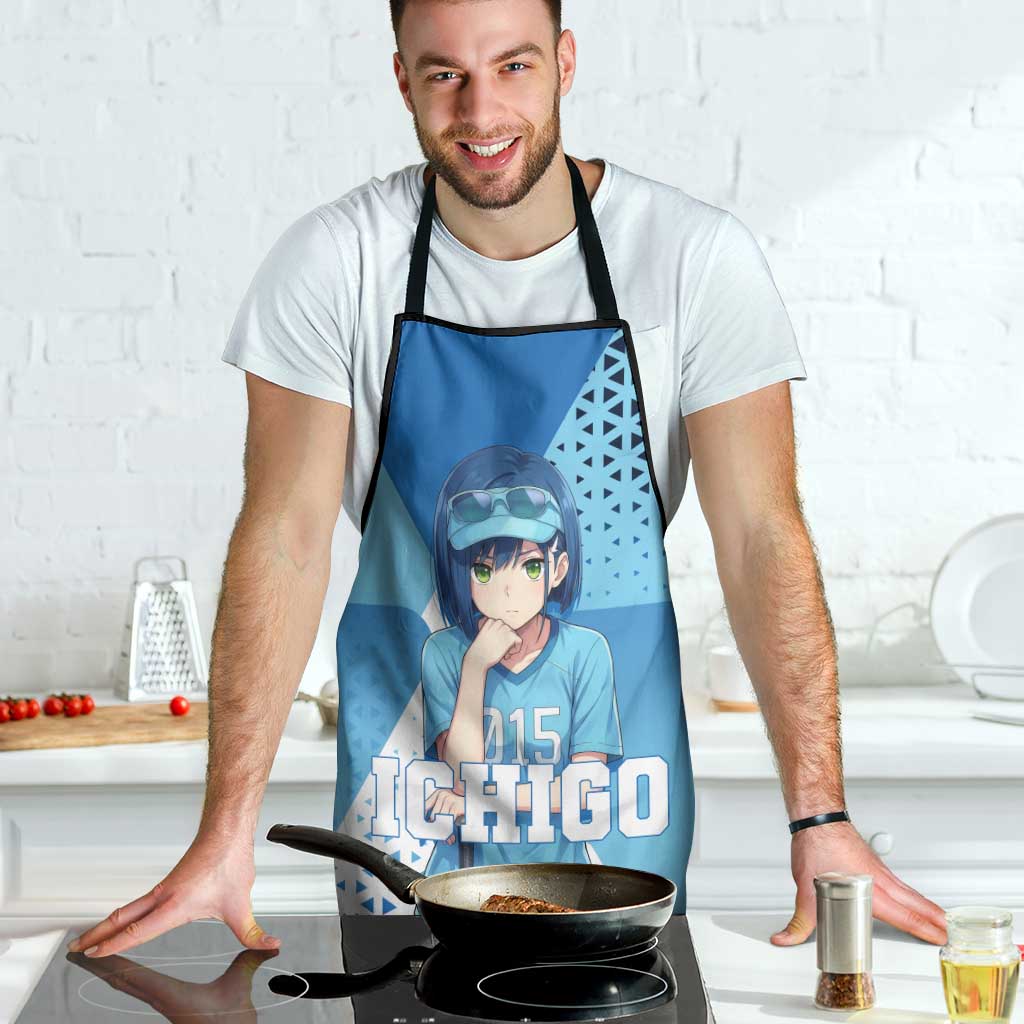 Ichigo Apron Cool Blue Baseball Anime Style