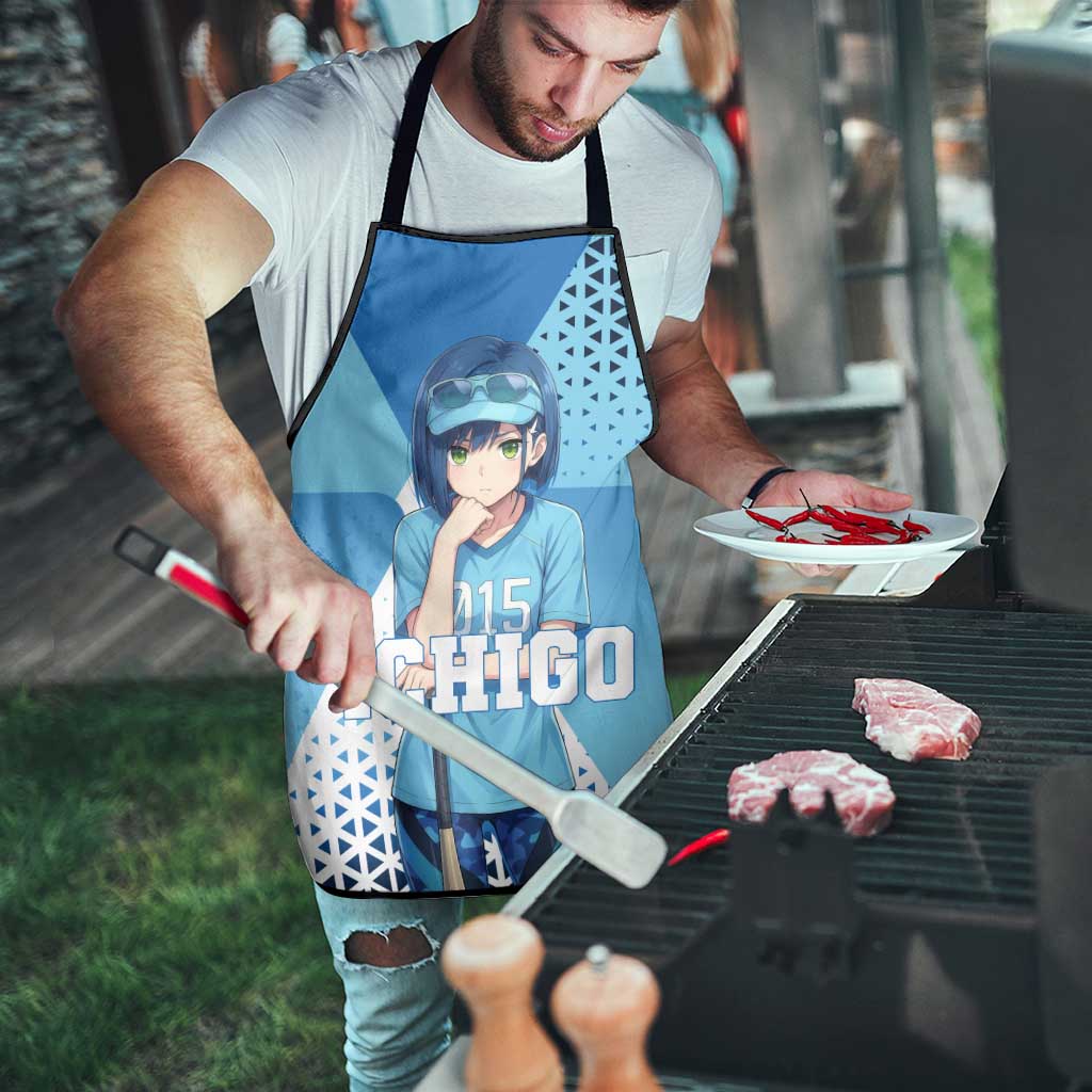 Ichigo Apron Cool Blue Baseball Anime Style