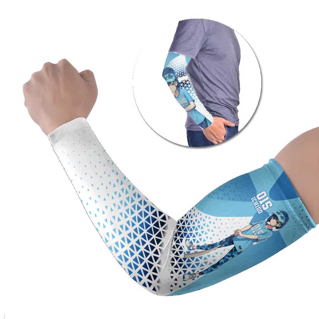 Ichigo Arm Sleeves Cool Blue Baseball Anime Style