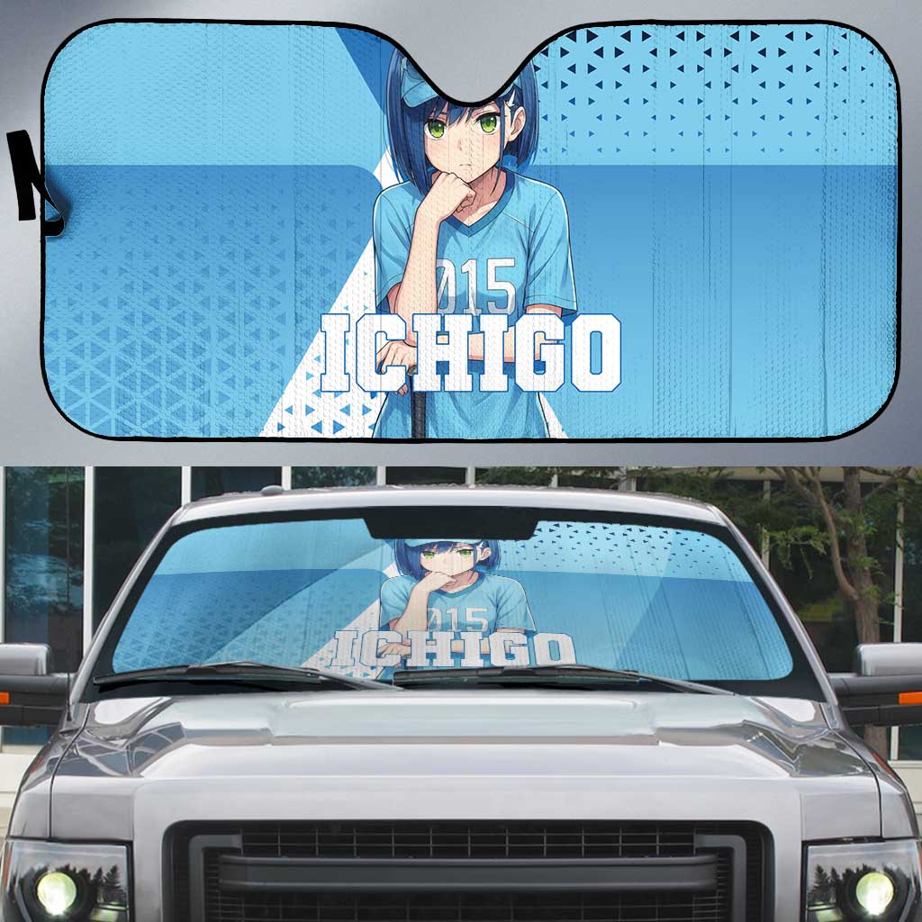 Ichigo Auto Sun Shade Cool Blue Baseball Anime Style
