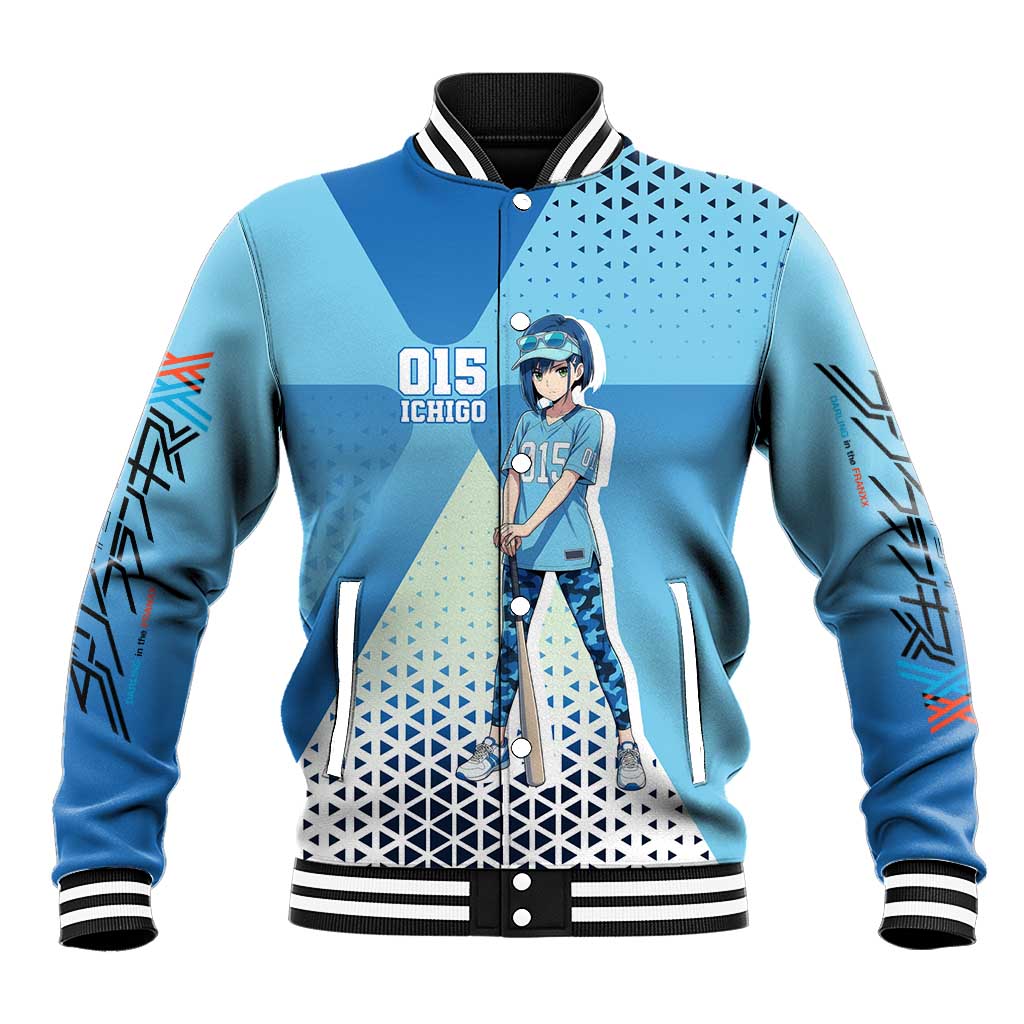 Ichigo Baseball Jacket Cool Blue Baseball Anime Style