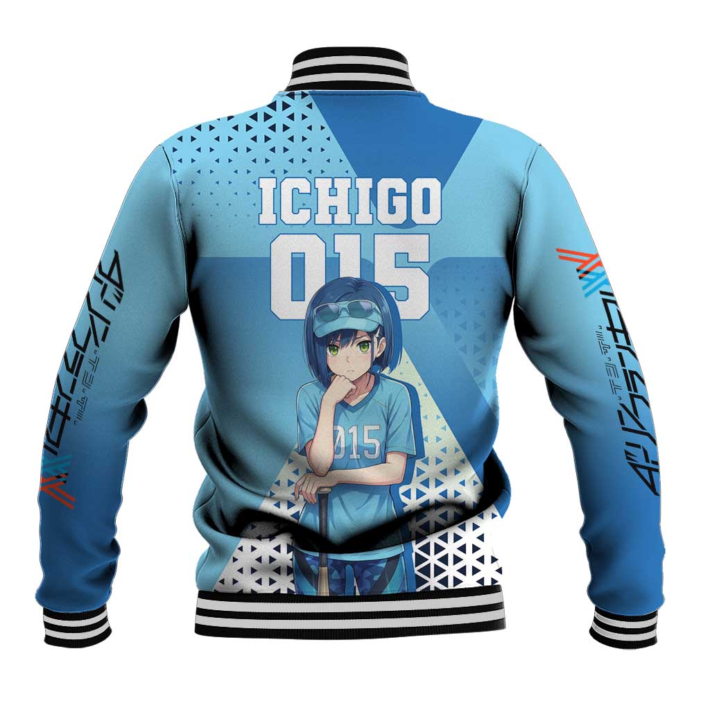 Ichigo Baseball Jacket Cool Blue Baseball Anime Style