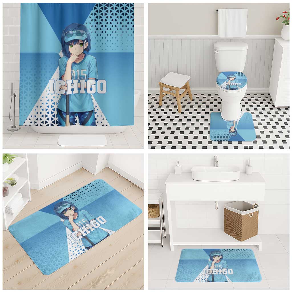 Ichigo Bathroom Set Cool Blue Baseball Anime Style