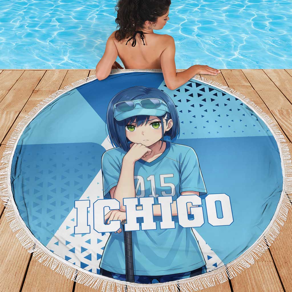 Ichigo Beach Blanket Cool Blue Baseball Anime Style