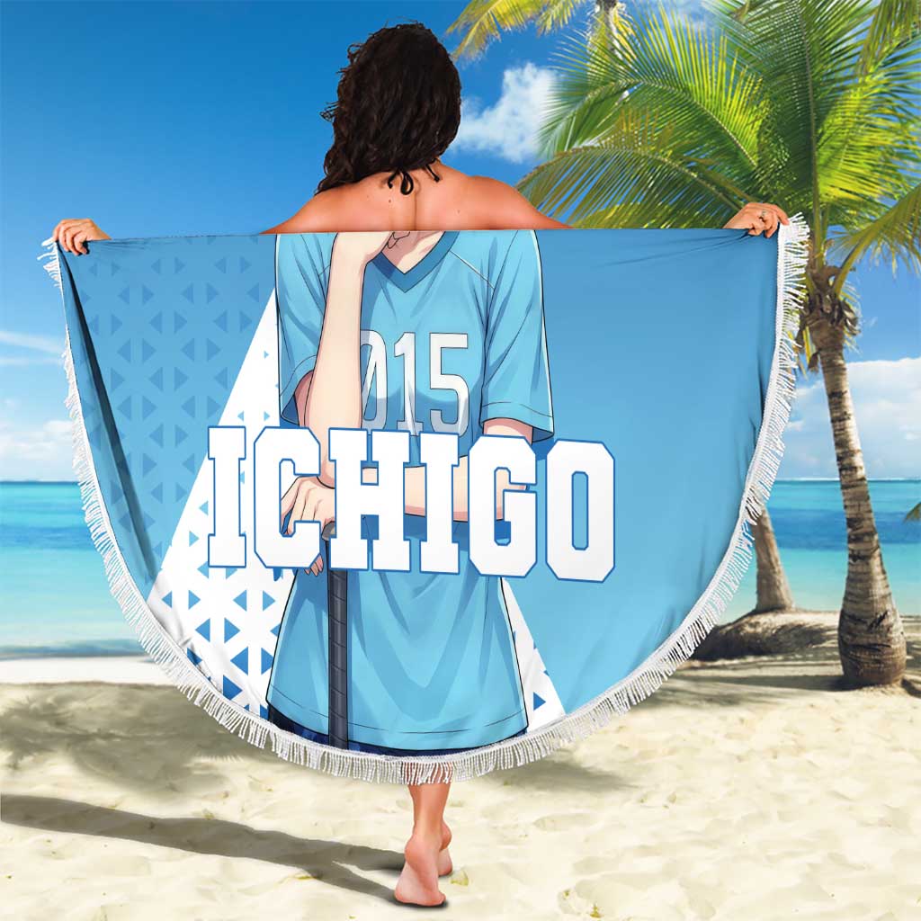 Ichigo Beach Blanket Cool Blue Baseball Anime Style