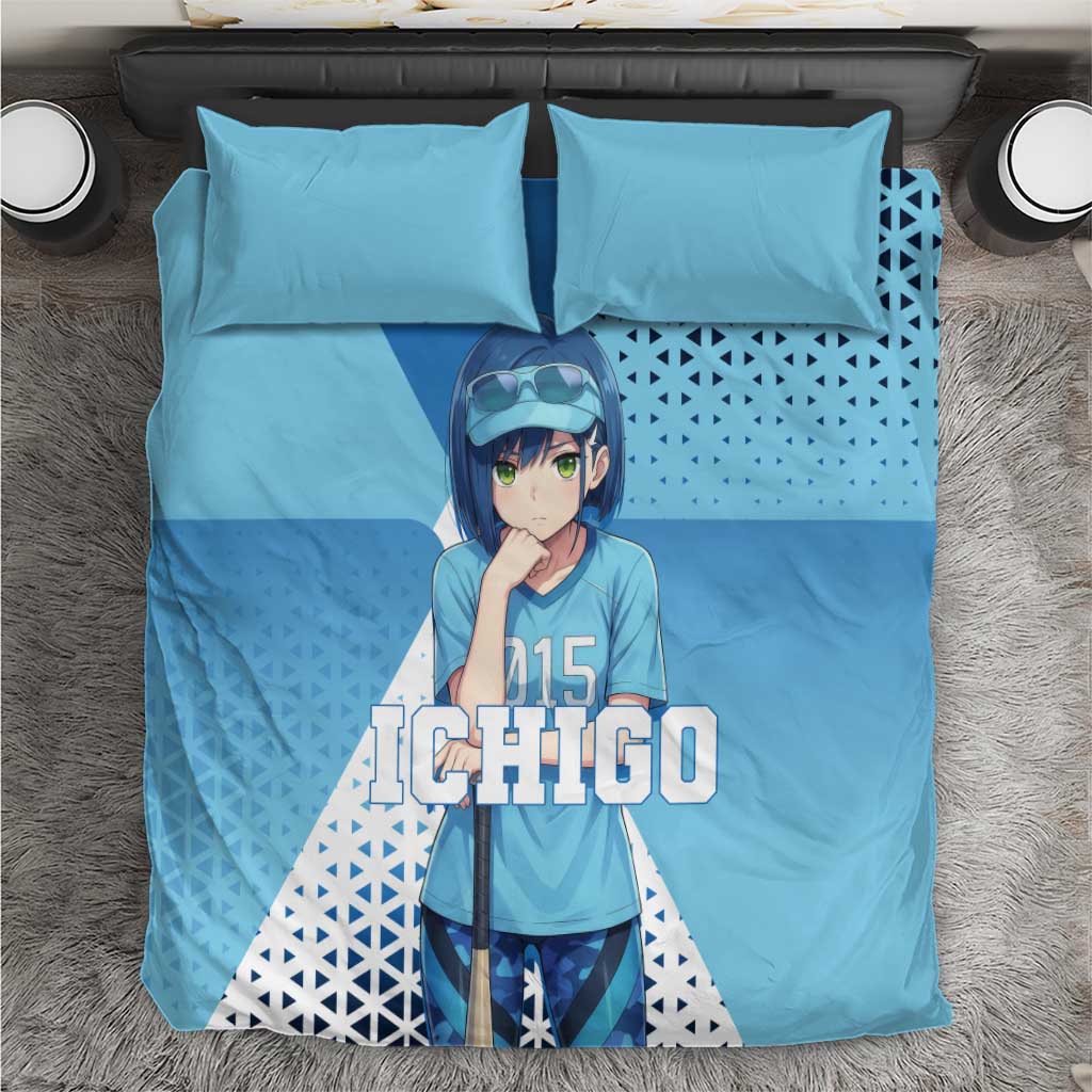 Ichigo Bedding Set Cool Blue Baseball Anime Style