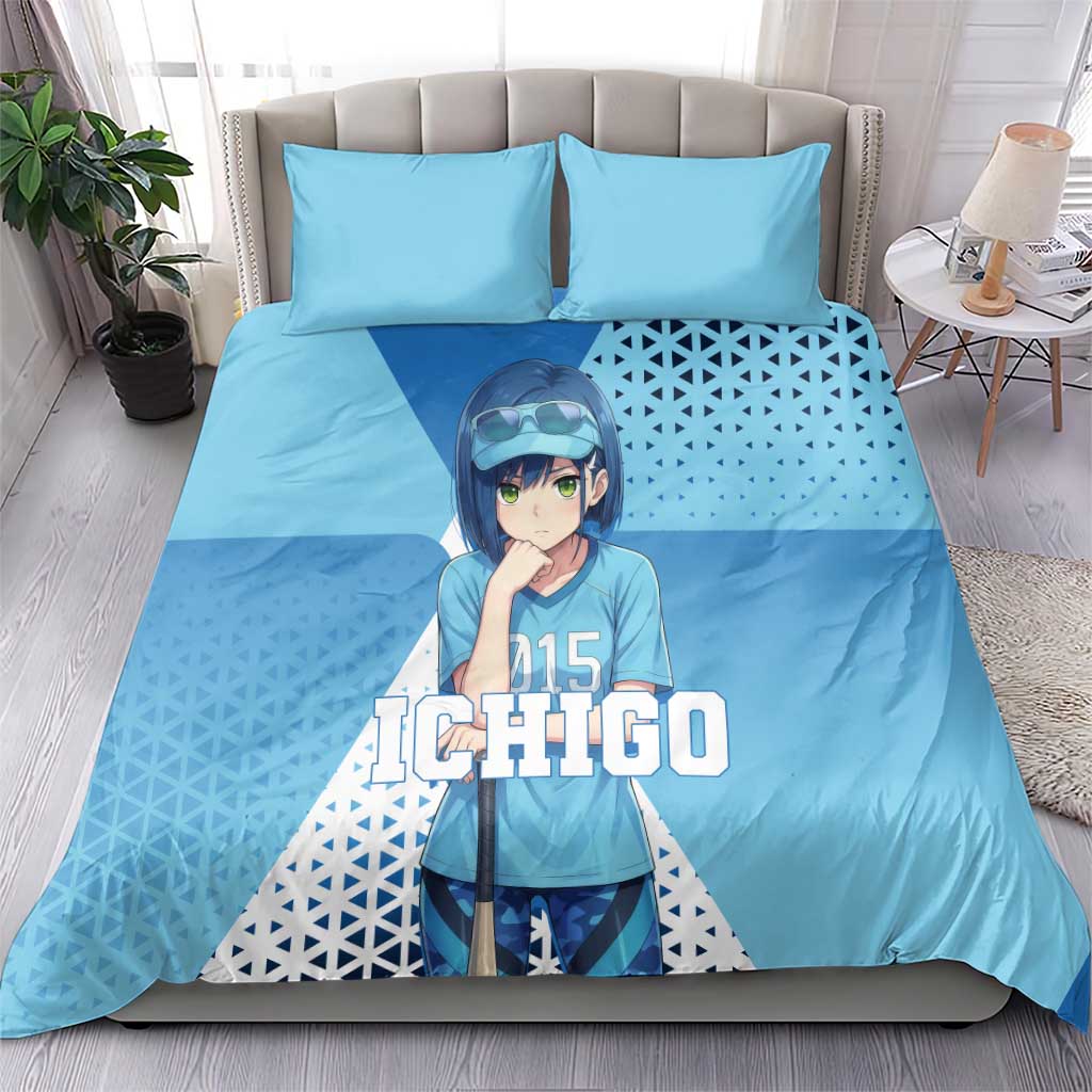 Ichigo Bedding Set Cool Blue Baseball Anime Style