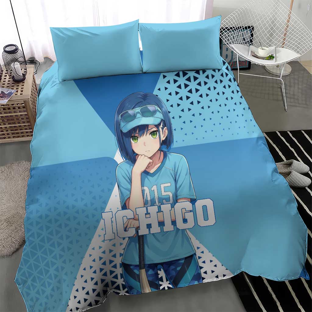 Ichigo Bedding Set Cool Blue Baseball Anime Style