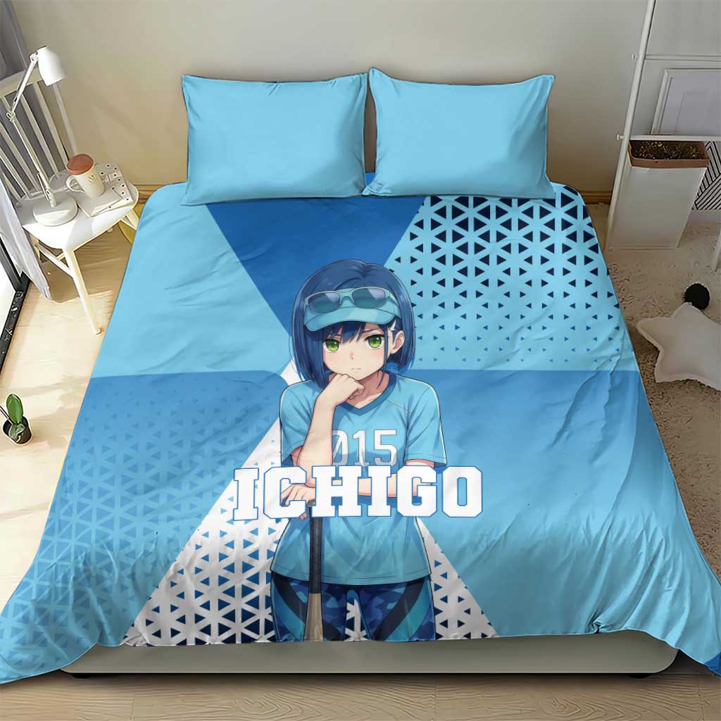 Ichigo Bedding Set Cool Blue Baseball Anime Style
