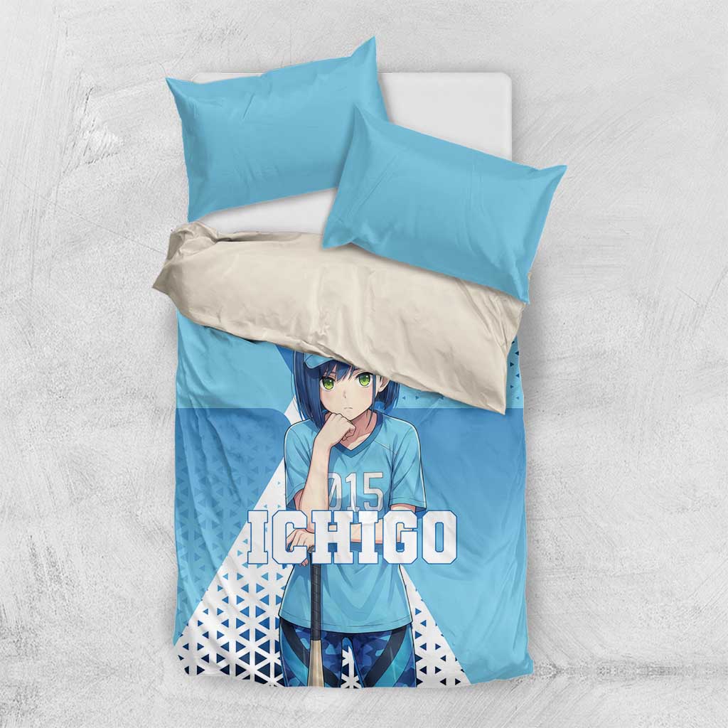 Ichigo Bedding Set Cool Blue Baseball Anime Style