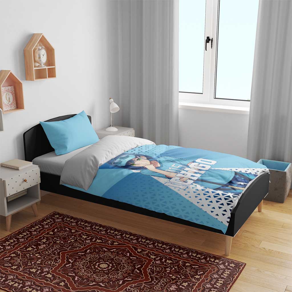 Ichigo Bedding Set Cool Blue Baseball Anime Style