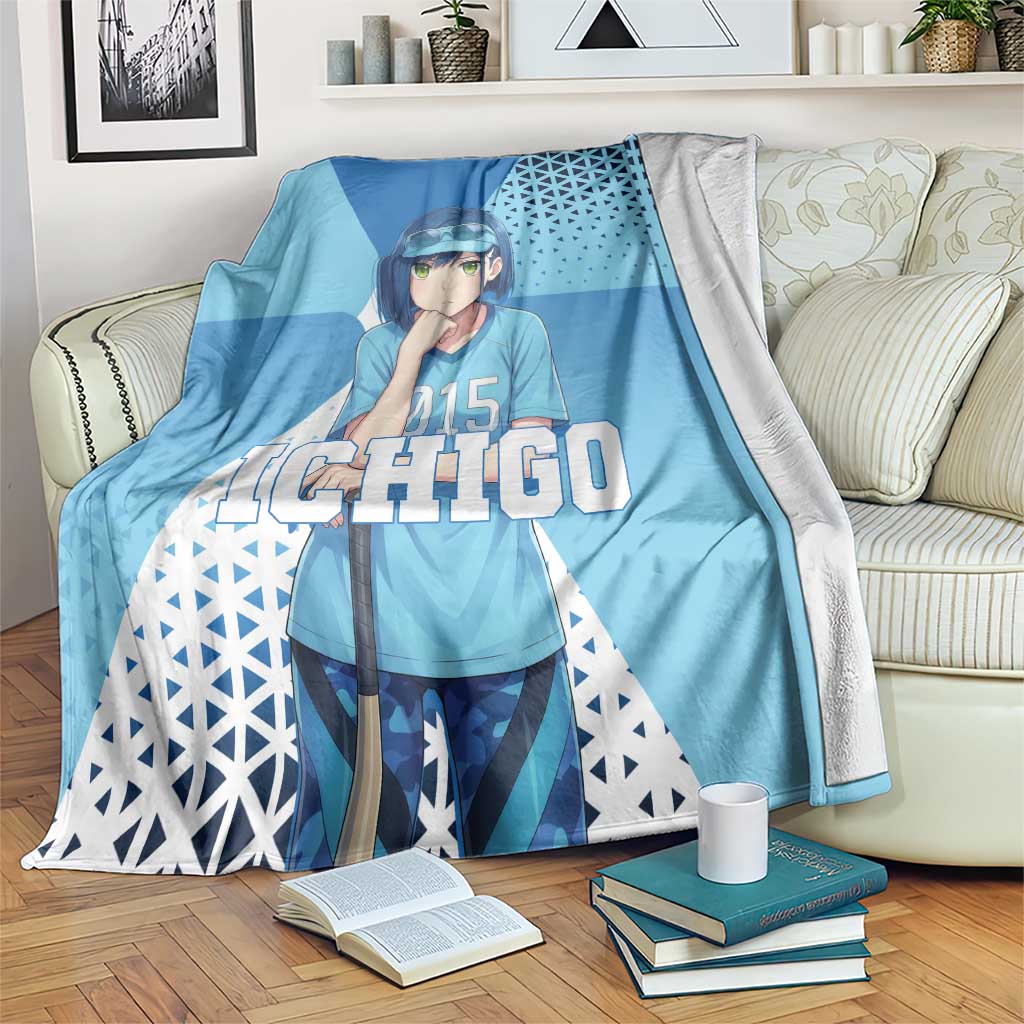 Ichigo Blanket Cool Blue Baseball Anime Style