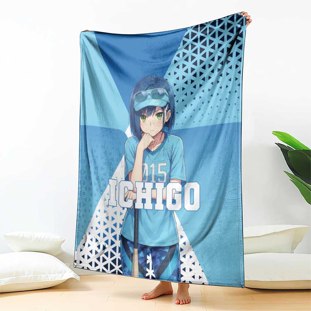 Ichigo Blanket Cool Blue Baseball Anime Style