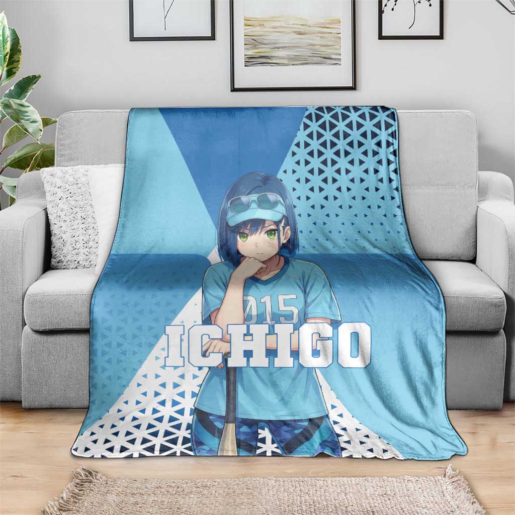 Ichigo Blanket Cool Blue Baseball Anime Style