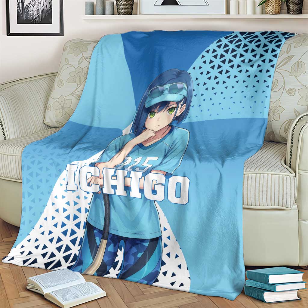 Ichigo Blanket Cool Blue Baseball Anime Style