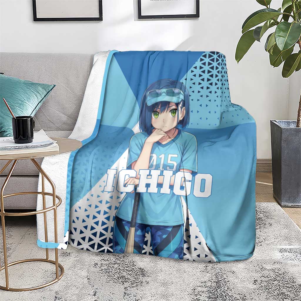 Ichigo Blanket Cool Blue Baseball Anime Style