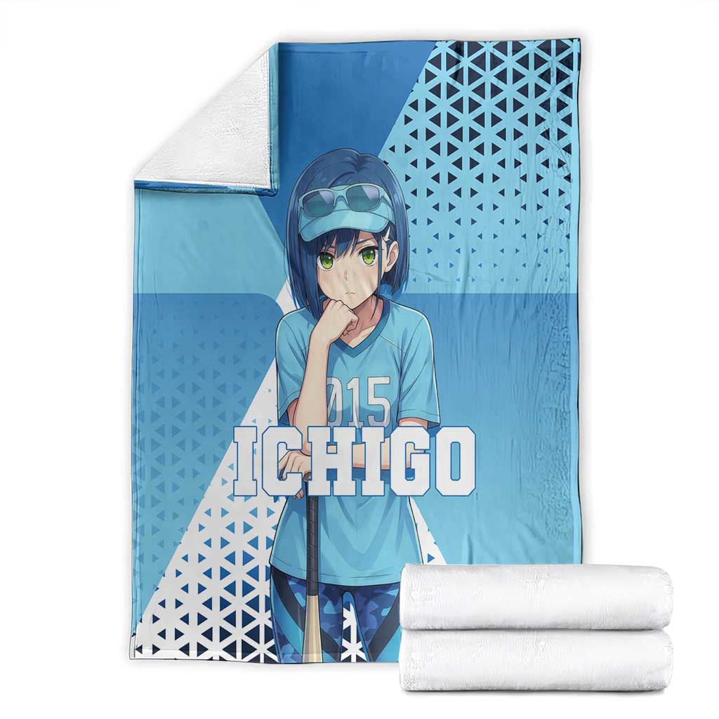 Ichigo Blanket Cool Blue Baseball Anime Style