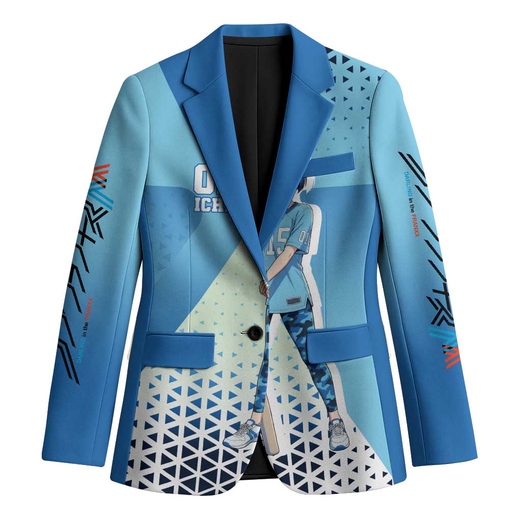 Ichigo Blazer Cool Blue Baseball Anime Style