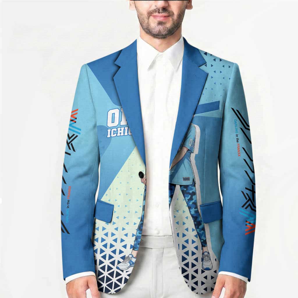 Ichigo Blazer Cool Blue Baseball Anime Style