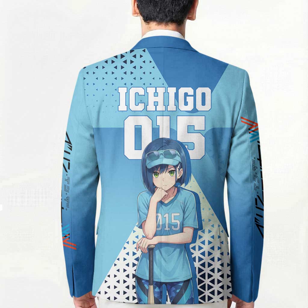 Ichigo Blazer Cool Blue Baseball Anime Style