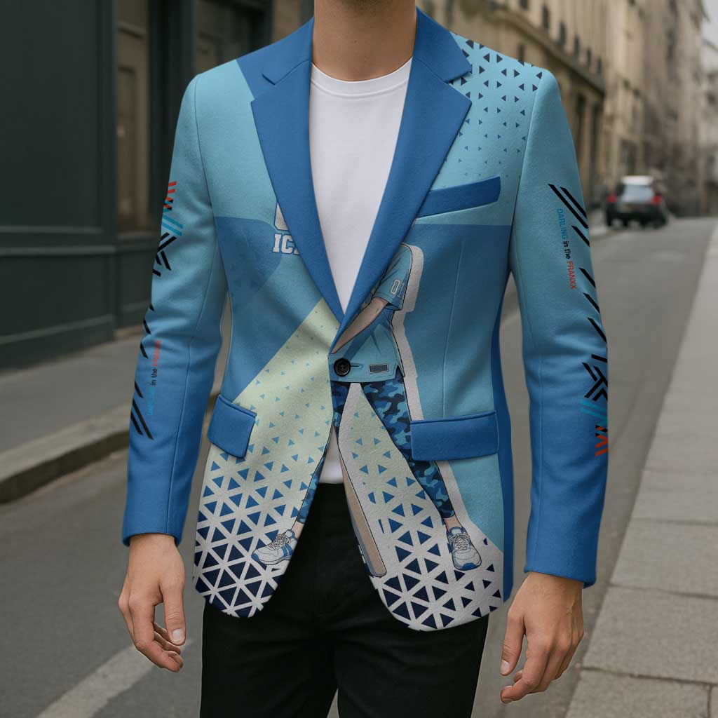 Ichigo Blazer Cool Blue Baseball Anime Style