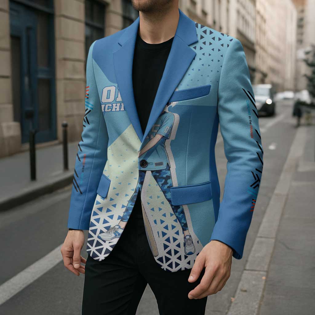 Ichigo Blazer Cool Blue Baseball Anime Style