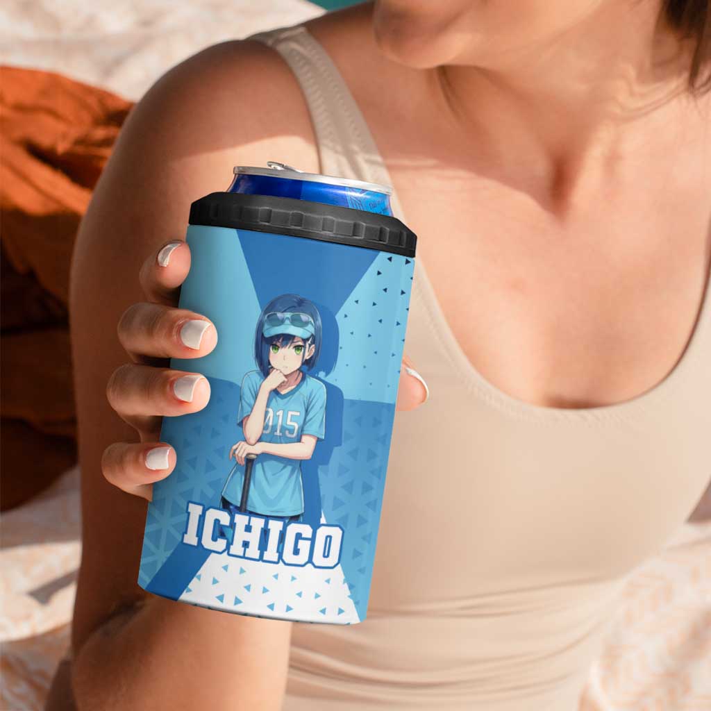 Ichigo 4 in 1 Can Cooler Tumbler Cool Blue Baseball Anime Style