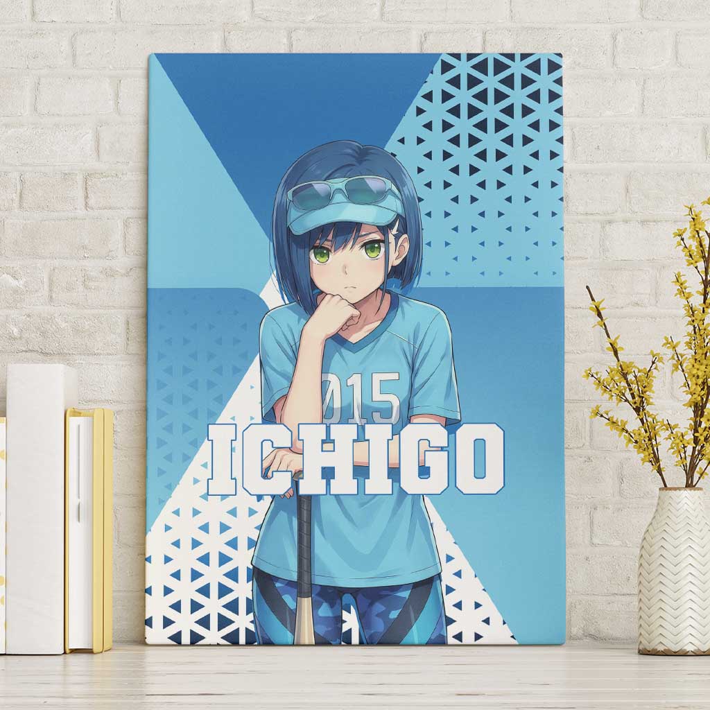 Ichigo Canvas Wall Art Cool Blue Baseball Anime Style