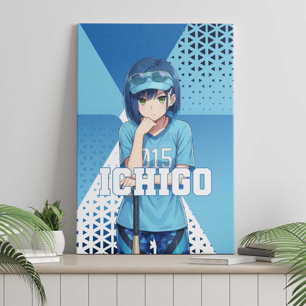 Ichigo Canvas Wall Art Cool Blue Baseball Anime Style