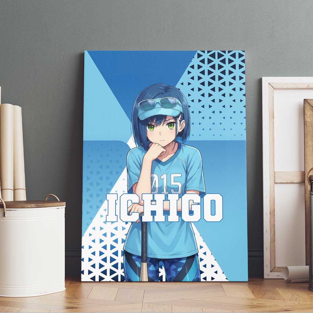 Ichigo Canvas Wall Art Cool Blue Baseball Anime Style