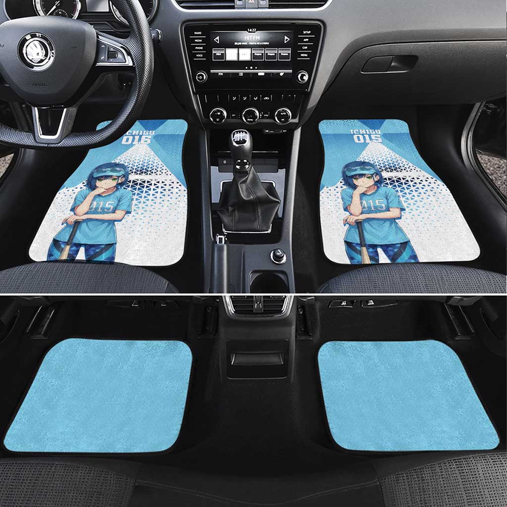 Ichigo Car Mats Cool Blue Baseball Anime Style