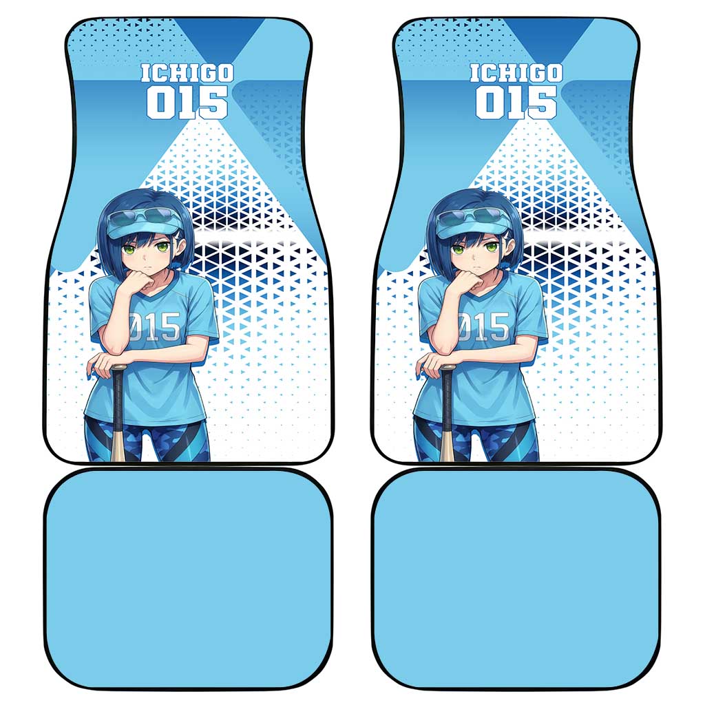 Ichigo Car Mats Cool Blue Baseball Anime Style
