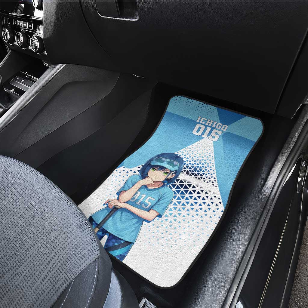 Ichigo Car Mats Cool Blue Baseball Anime Style