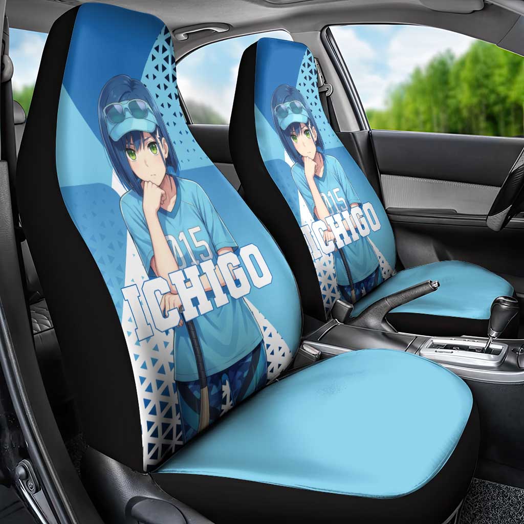 Ichigo Car Seat Cover Cool Blue Baseball Anime Style