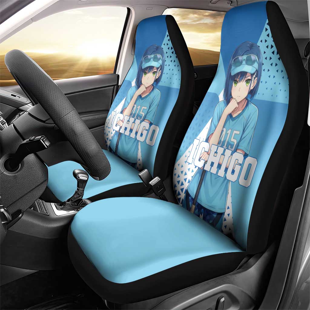 Ichigo Car Seat Cover Cool Blue Baseball Anime Style