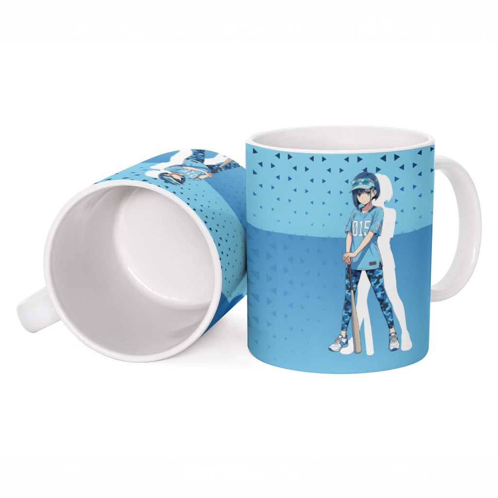 Ichigo Ceramic Mug Cool Blue Baseball Anime Style