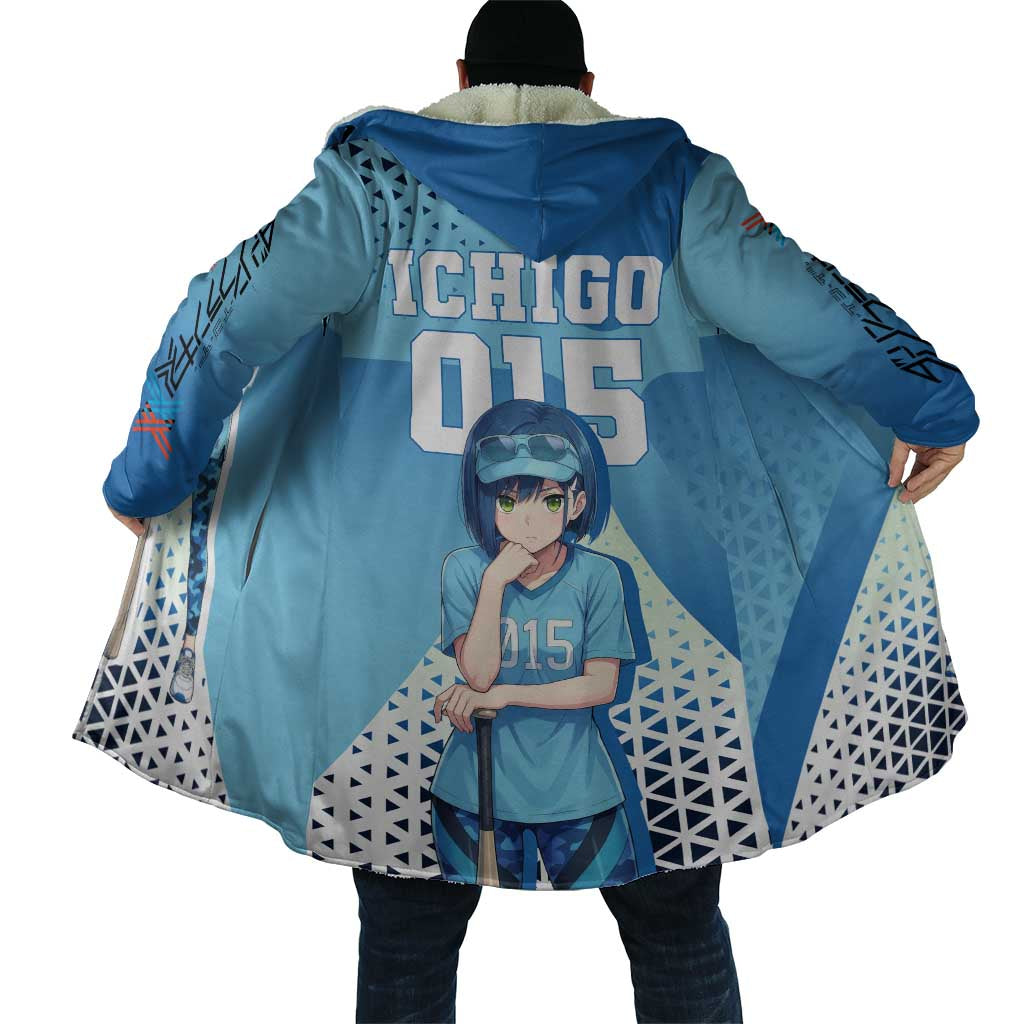 Ichigo Cloak Cool Blue Baseball Anime Style