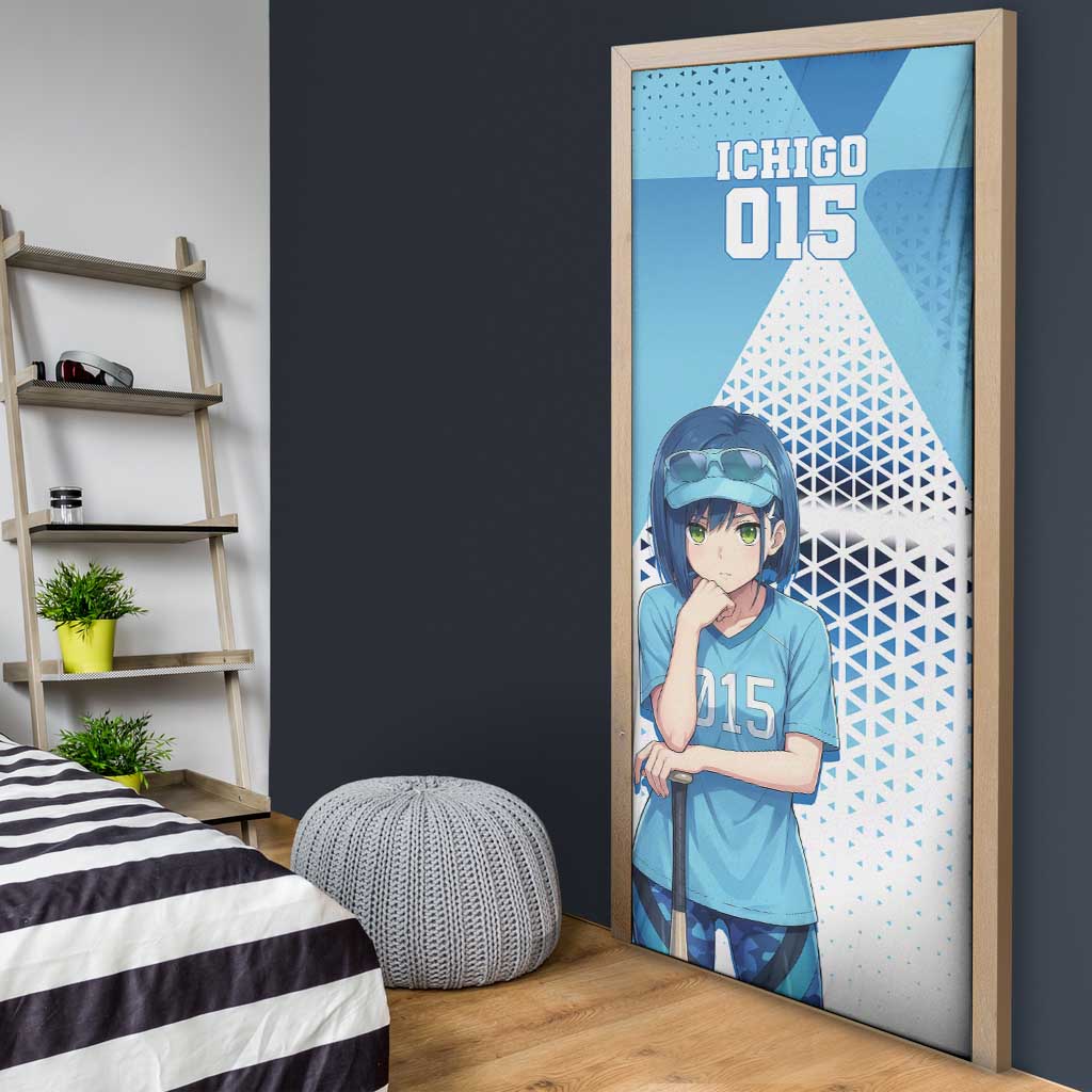 Ichigo Door Cover Cool Blue Baseball Anime Style