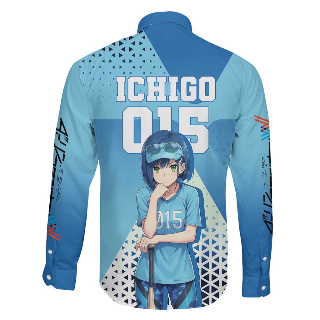 Ichigo Family Matching Summer Maxi Dress and Hawaiian Shirt Cool Blue Baseball Anime Style