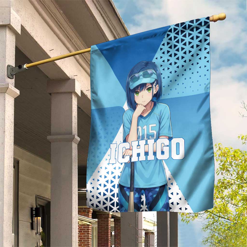 Ichigo Garden Flag Cool Blue Baseball Anime Style