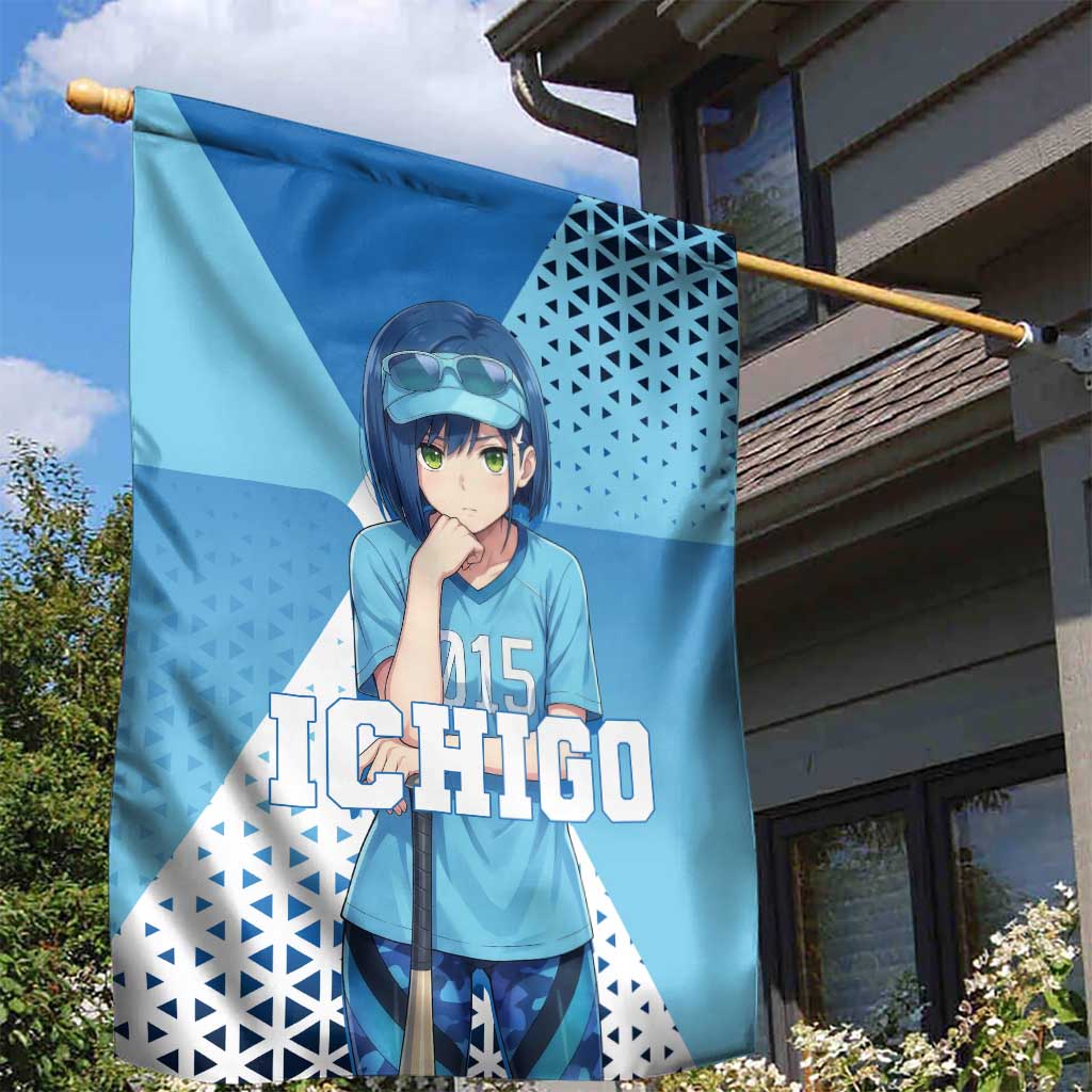 Ichigo Garden Flag Cool Blue Baseball Anime Style