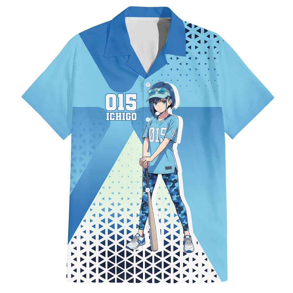 Ichigo Hawaiian Shirt Cool Blue Baseball Anime Style