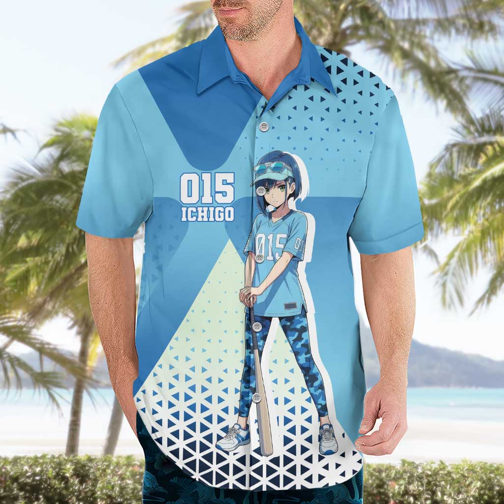 Ichigo Hawaiian Shirt Cool Blue Baseball Anime Style