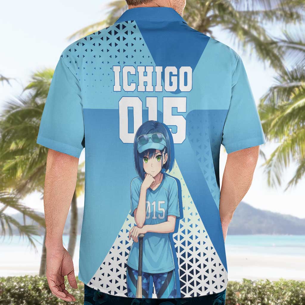 Ichigo Hawaiian Shirt Cool Blue Baseball Anime Style