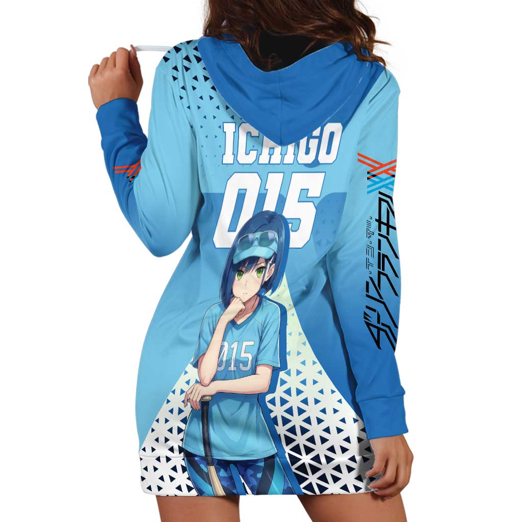 Ichigo Hoodie Dress Cool Blue Baseball Anime Style
