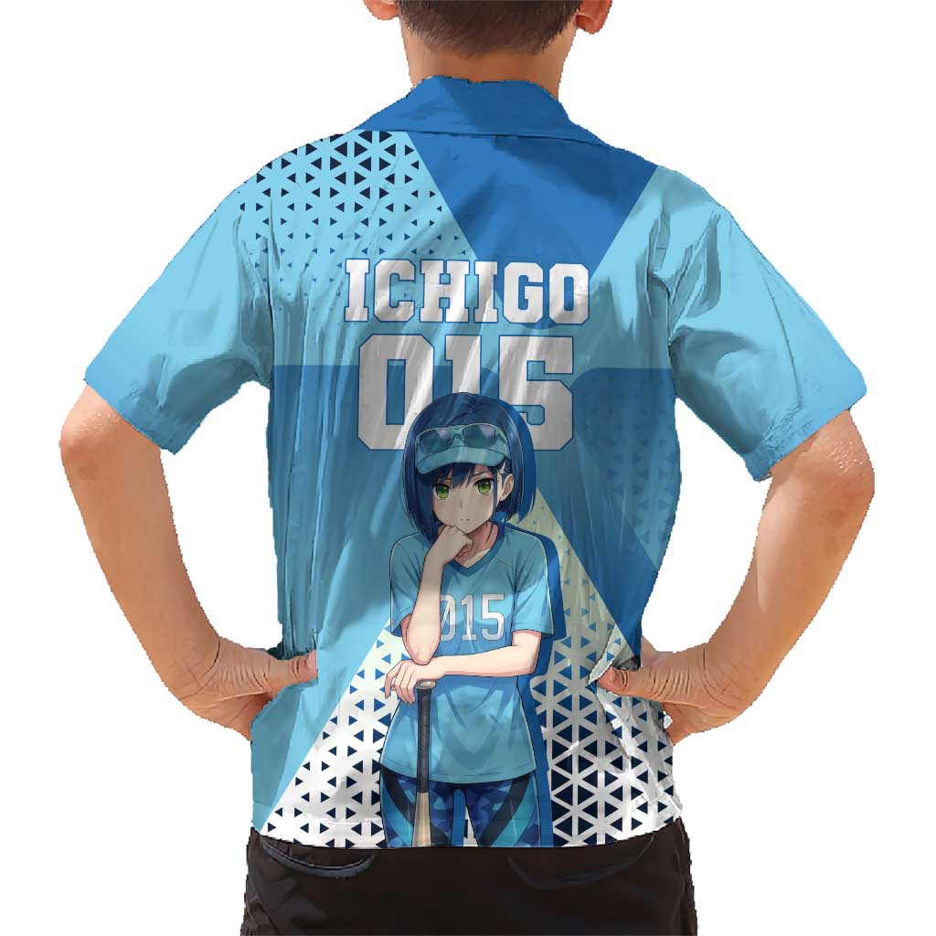 Ichigo Kid Hawaiian Shirt Cool Blue Baseball Anime Style
