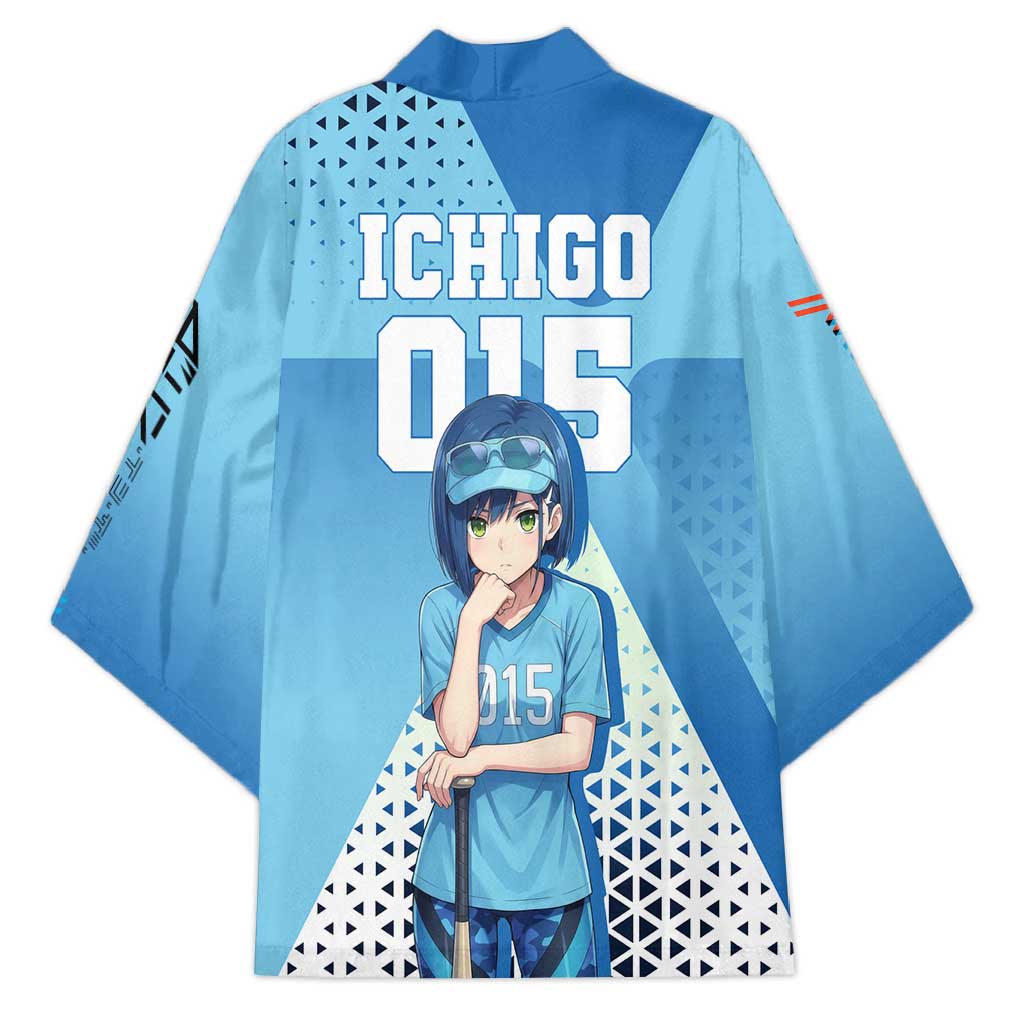Ichigo Kimono Cool Blue Baseball Anime Style