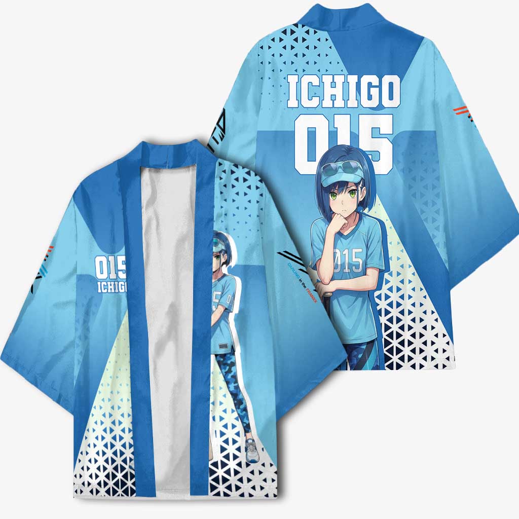 Ichigo Kimono Cool Blue Baseball Anime Style